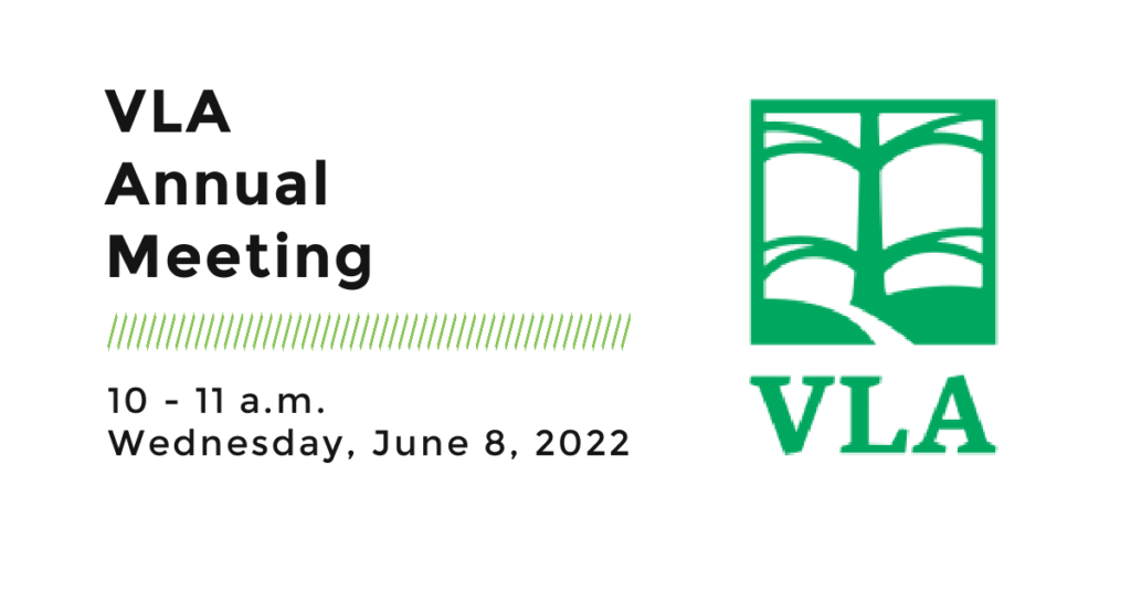 VLA Annual meeting 10-11 am - Wednesday June 2 